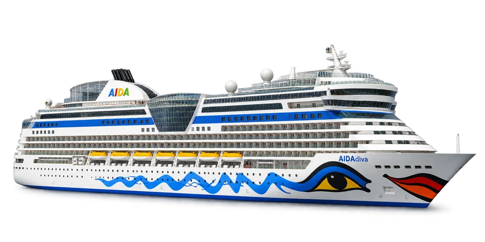 Illustrative Schiffsdarstellung der AIDAdiva
