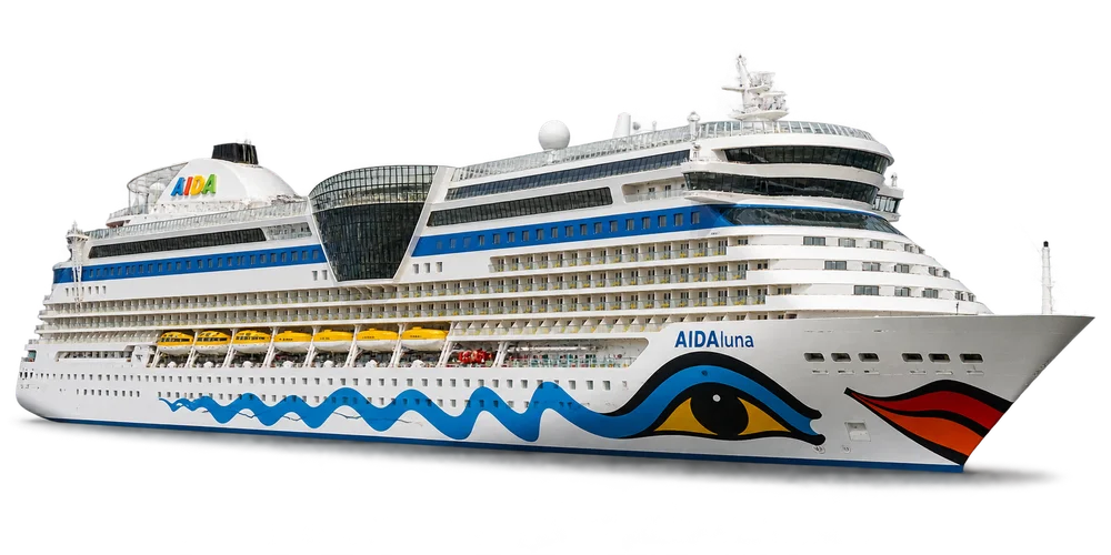 Illustrative Schiffsdarstellung der AIDAluna