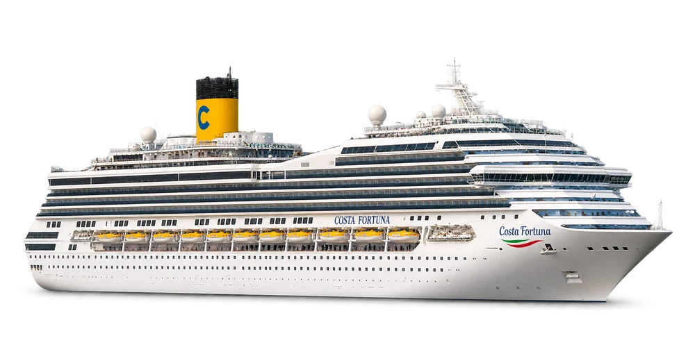 Illustrative Schiffsdarstellung der Costa Fortuna