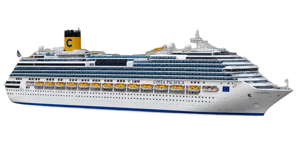 Illustrative Schiffsdarstellung der Costa Pacifica