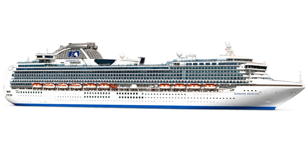 Illustrative Schiffsdarstellung der Diamond Princess
