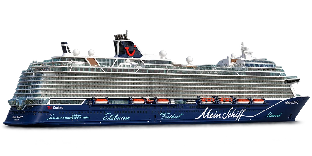 Illustrative Schiffsdarstellung der Mein Schiff 2