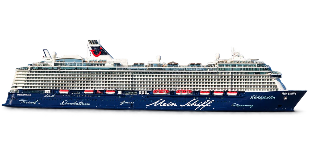 Illustrative Schiffsdarstellung der Mein Schiff 6