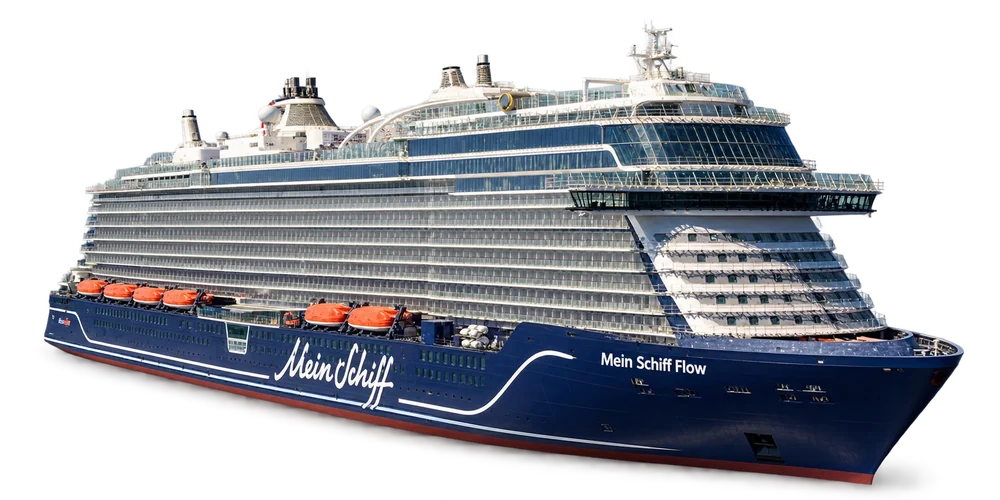 Illustrative Schiffsdarstellung der Mein Schiff Flow