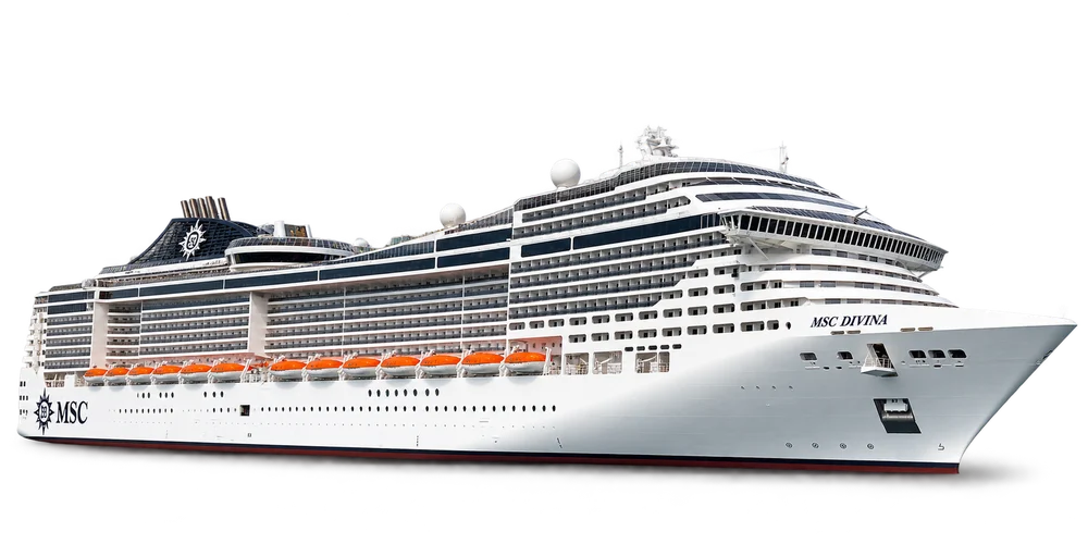 Illustrative Schiffsdarstellung der MSC Divina