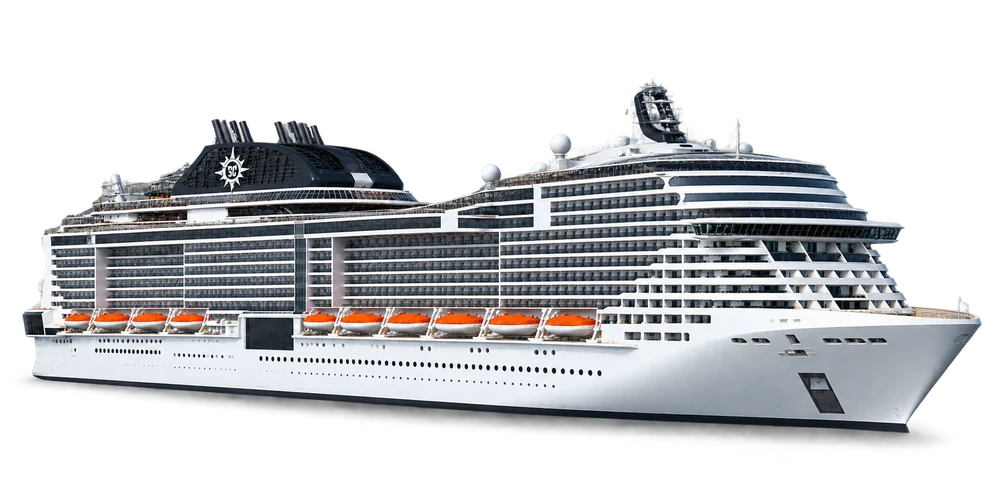 Illustrative Schiffsdarstellung der MSC Meraviglia