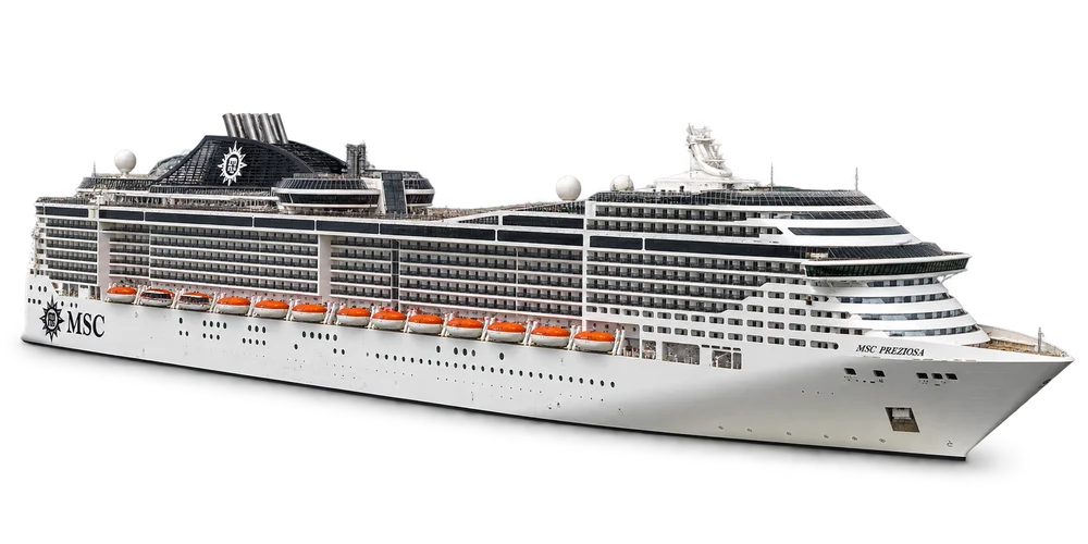 Illustrative Schiffsdarstellung der MSC Preziosa