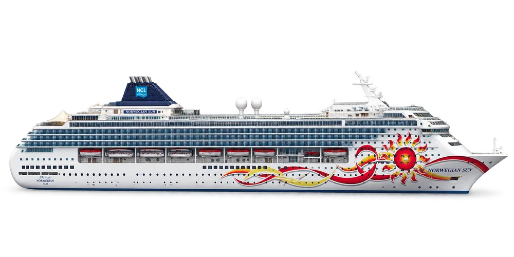 Illustrative Schiffsdarstellung der Norwegian Sun