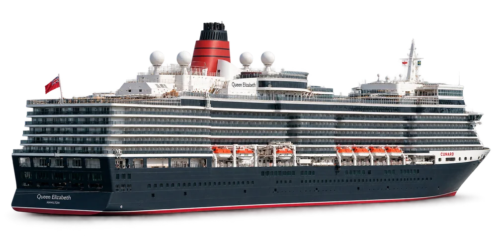 Illustrative Schiffsdarstellung der Queen Elizabeth
