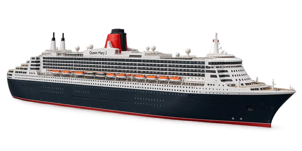 Illustrative Schiffsdarstellung der Queen Mary 2