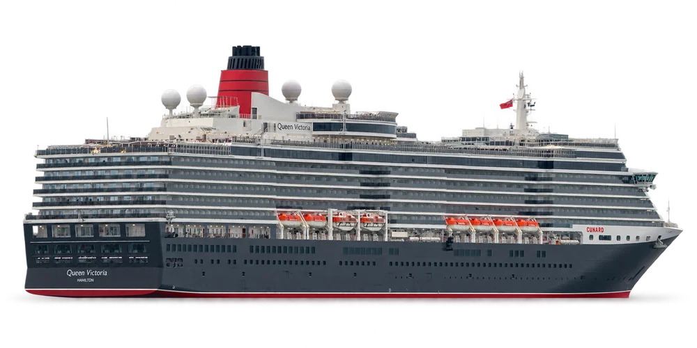 Illustrative Schiffsdarstellung der Queen Victoria