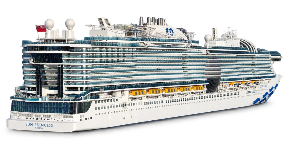 Illustrative Schiffsdarstellung der Sun Princess
