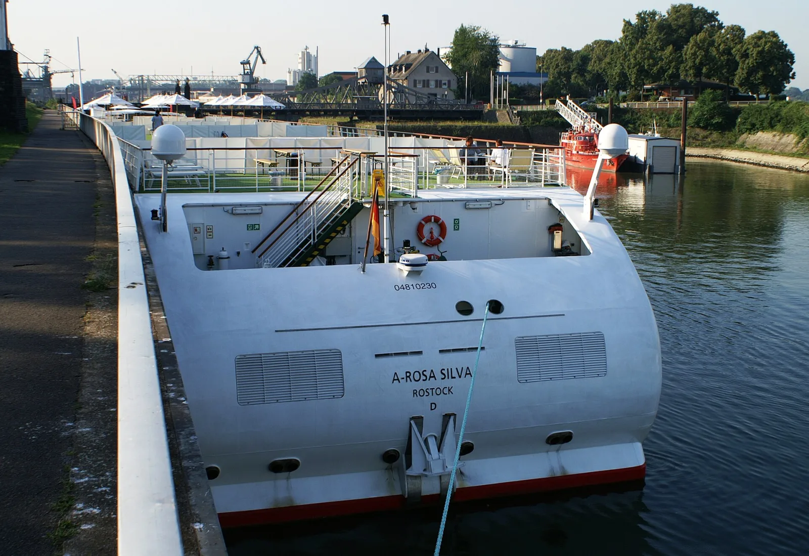 Außenansicht des Flusskreuzfahrtschiffs A-ROSA SILVA.